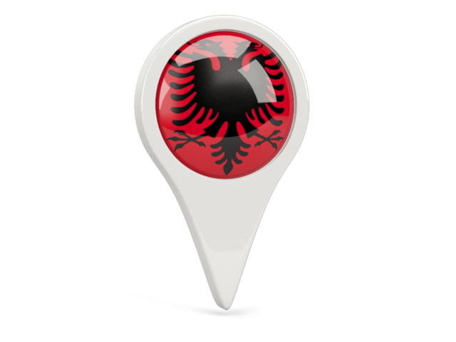 albania round pin icon 640