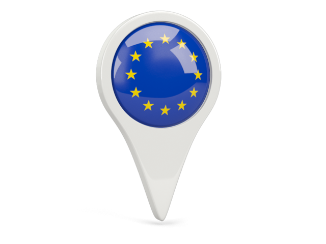 european union round pin icon 640